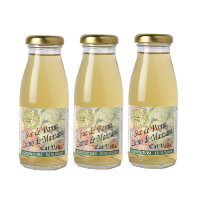 CAL VALLS ORGANIC 100% NATURAL APPLE JUICE 200ml bio 3pcs