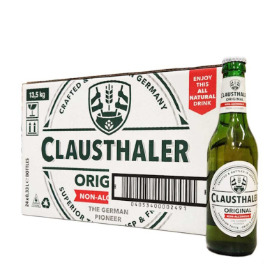 CLAUSTHALER ORIGINAL BEER NON ALCOHOLIC 330ml 24pcs