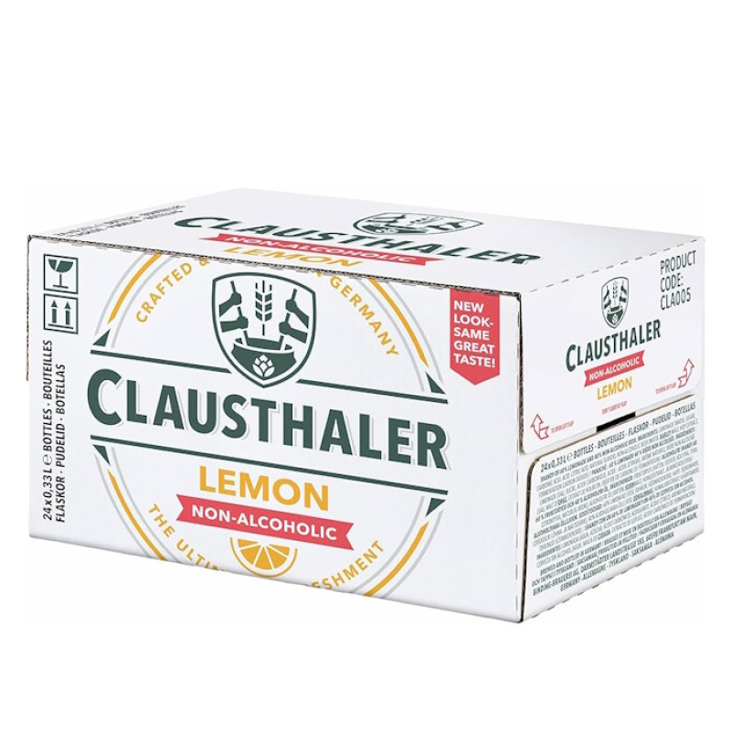 CLAUSTHALER LEMON BEER NON ALCOHOLIC 330ml 24pcs