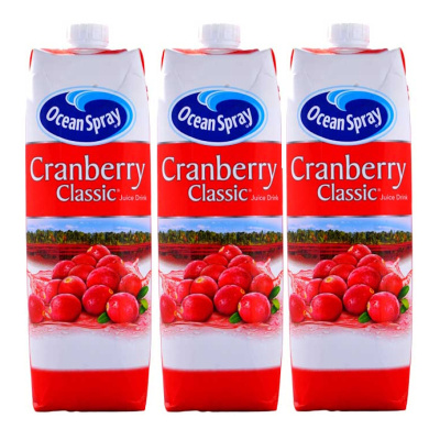 OCEAN SPRAY CRANBERRY JUICE 1lt 3pcs