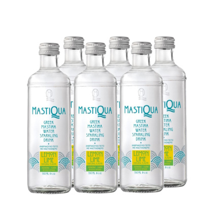 MASTIQUA GREEK LIME - LEMONE  WITH SPARKLING MASTIHA WATER 6x330ml