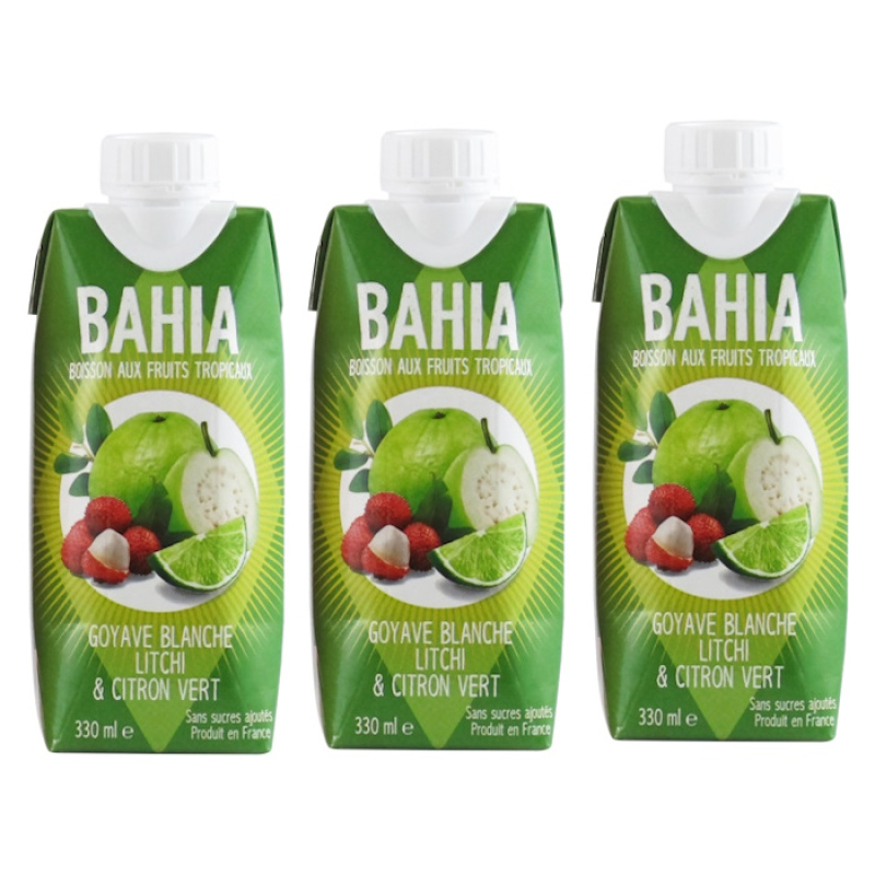 BAHIA JUICE GUAVA LIME LITCHI 330ml 3pcs