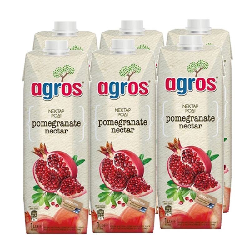 AGROS POMEGRANATE NECTAR 1lt 6pcs