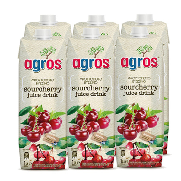 AGROS SOURCHERRY JUICE DRINK 1lt 6pcs