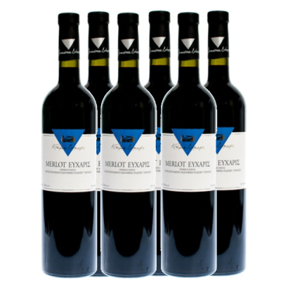 DOMAINE EVHARIS MERLOT RED WINE 13,5%VOL 750ml 6pcs