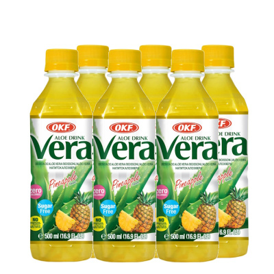 OKF ALOE VERA PINEAPPLE SUGAR FREE 500ml 6pcs