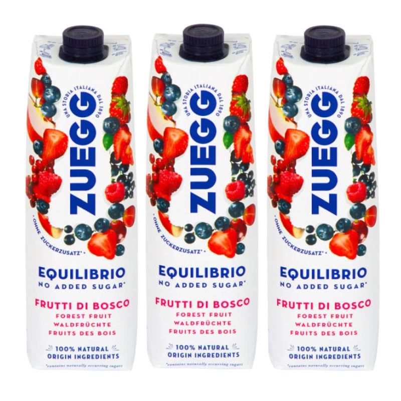 ZUEGG EQUILIBRIO FOREST FRUIT JUICE NO ADDED SUGAR 1lt 3pcs