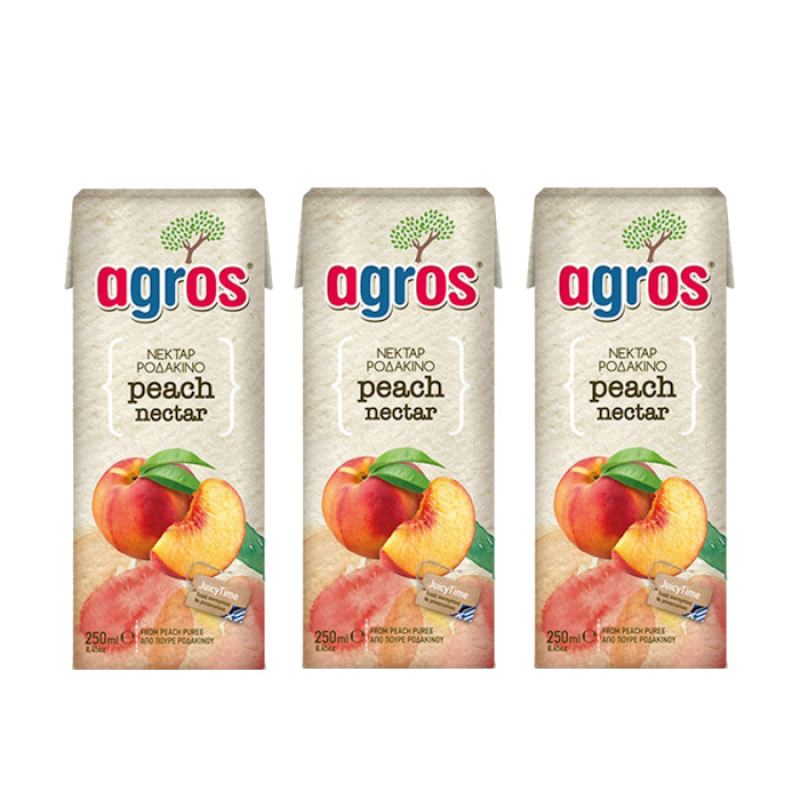 AGROS PEACH NECTAR 3x250ml