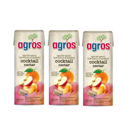 AGROS COCKTAIL NECTAR 3 FRUITS 3x250ml