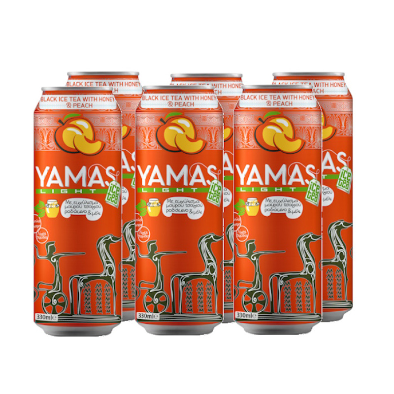 YAMAS ICE TEA PEACH LIGHT CAN 330ml 6pcs