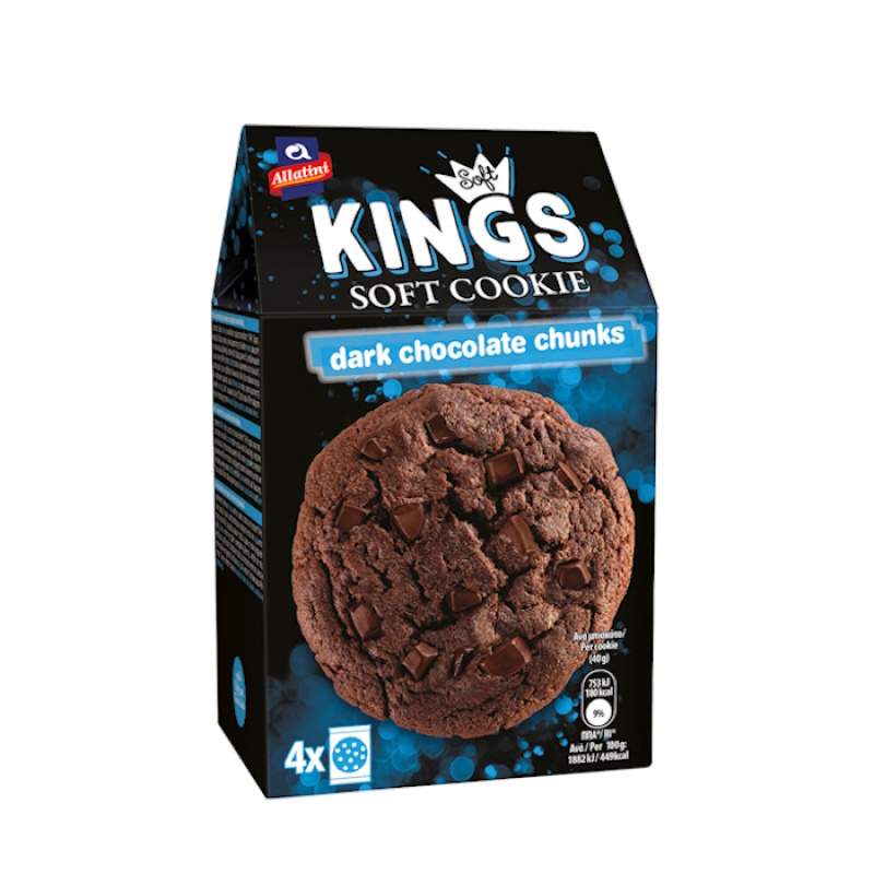 ALLATINI KINGS SOFT COOKIE DARK CHOCOLATE CHUNKS 160g