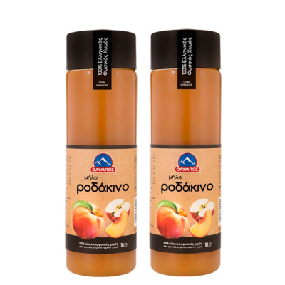 OLYMPOS NATURAL JUICE APPLE - PEACH 1lt 2pcs