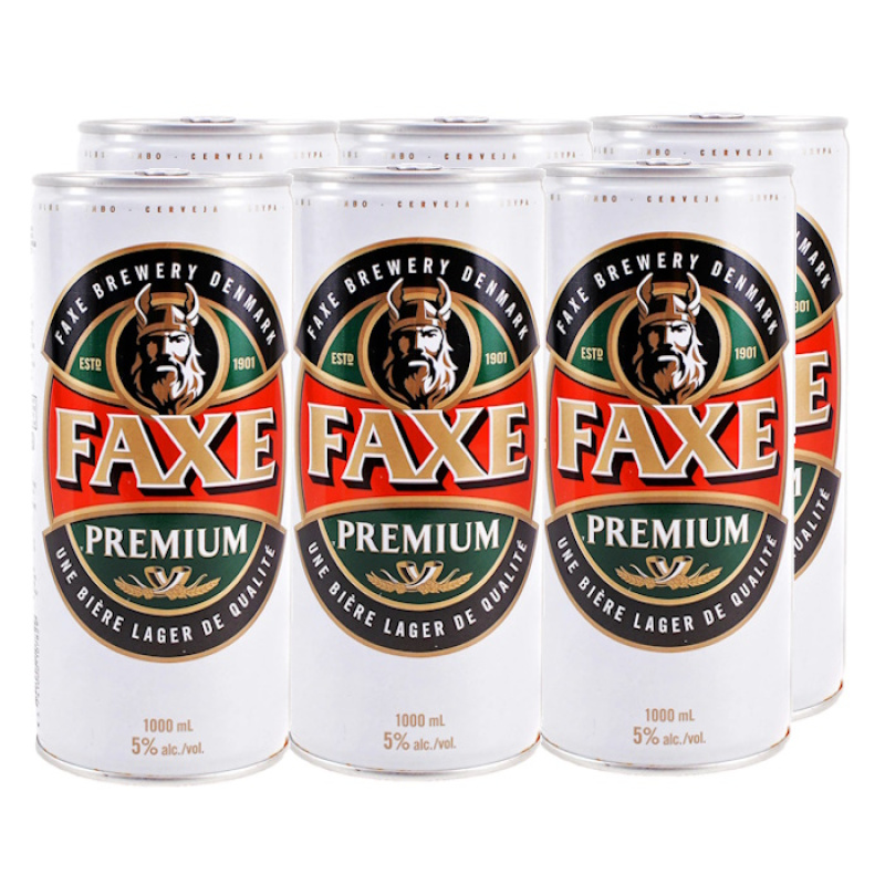 FAXE BEER LAGER PREMIUM 5.0% VOL 1L 6pcs