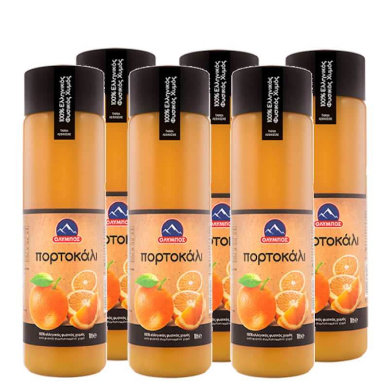 OLYMPOS NATURAL ORANGE JUICE 1lt 6pcs