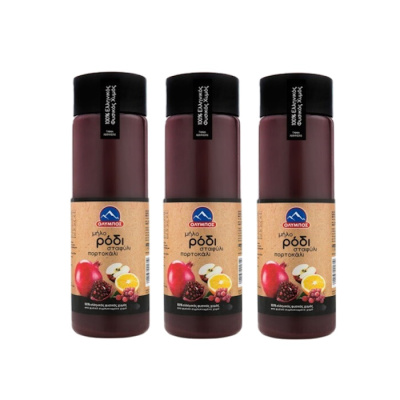 OLYMPOS NATURAL JUICE APPLE - POMEGRANATE - GRAPE - ORANGE 250ml 3pcs