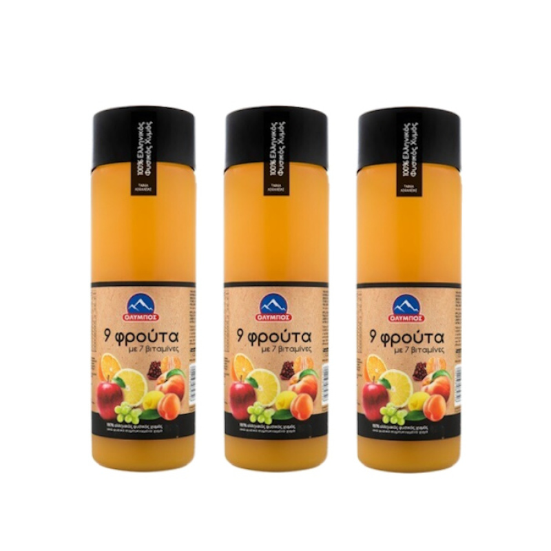 OLYMPOS NATURAL JUICE 9 FRUITS 250ml 3pcs