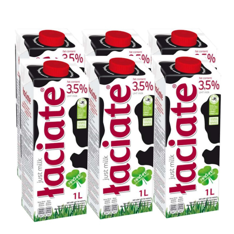 LACIATE POLISH LONG LIFE MILK 3,5% FAT 1lt 6pcs