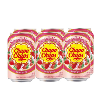 CHUPA CHUPS STRAWBERRY & CREAM 345ml 6pcs