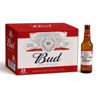 BUD Μπύρα 330ml 24τεμ