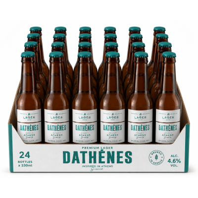 DATHENES Μπύρα Φιάλη 4.5% 24x330ml