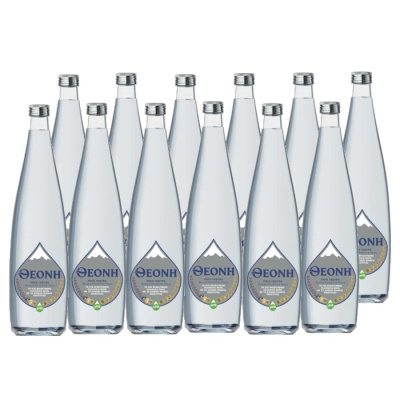 THEONI NATURAL MINERAL WATER GLASS BOTTLE 12x1L