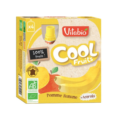 VITABIO COOL FRUITS APPLE BANANA DESSERT 90gr 4pcs