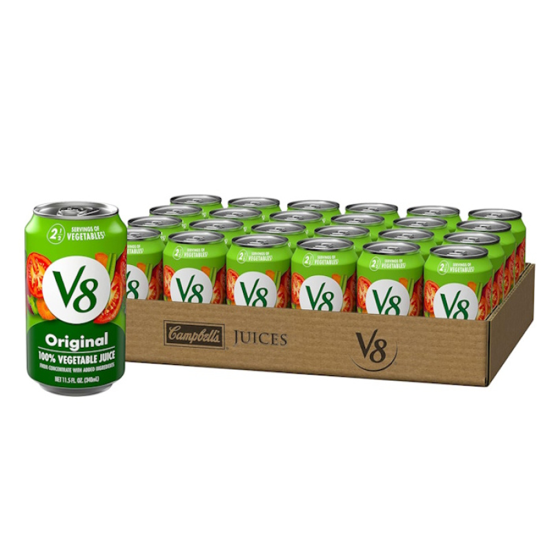 V8 ORIGINAL 100% VEGETABLE JUICE 163ml 24pcs