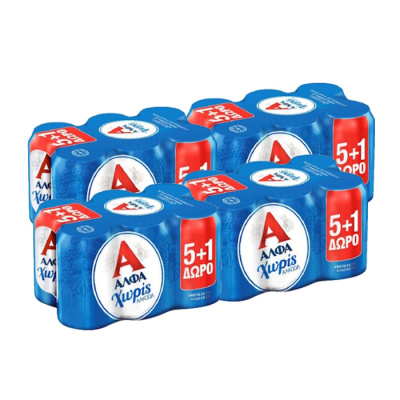 ALFA BEER CAN ALCOHOL FREE 330ml 20pcs+4 FREE