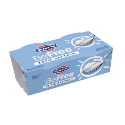 FAGE BEFREE STRAINED YOGHURT LACTOSE FREE 2x150gr