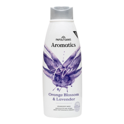 PAPOUTSANIS AROMATICS BODY WASH ORANGE BLOSSOM & LAVENDER 600ml