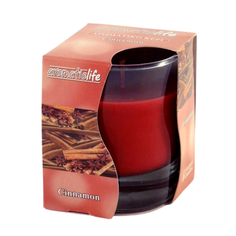 AROMATIC LIFE CINNAMON CANDLE 75X80mm