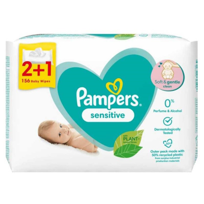 PAMPERS SENSITIVE 2+1 165WIPES