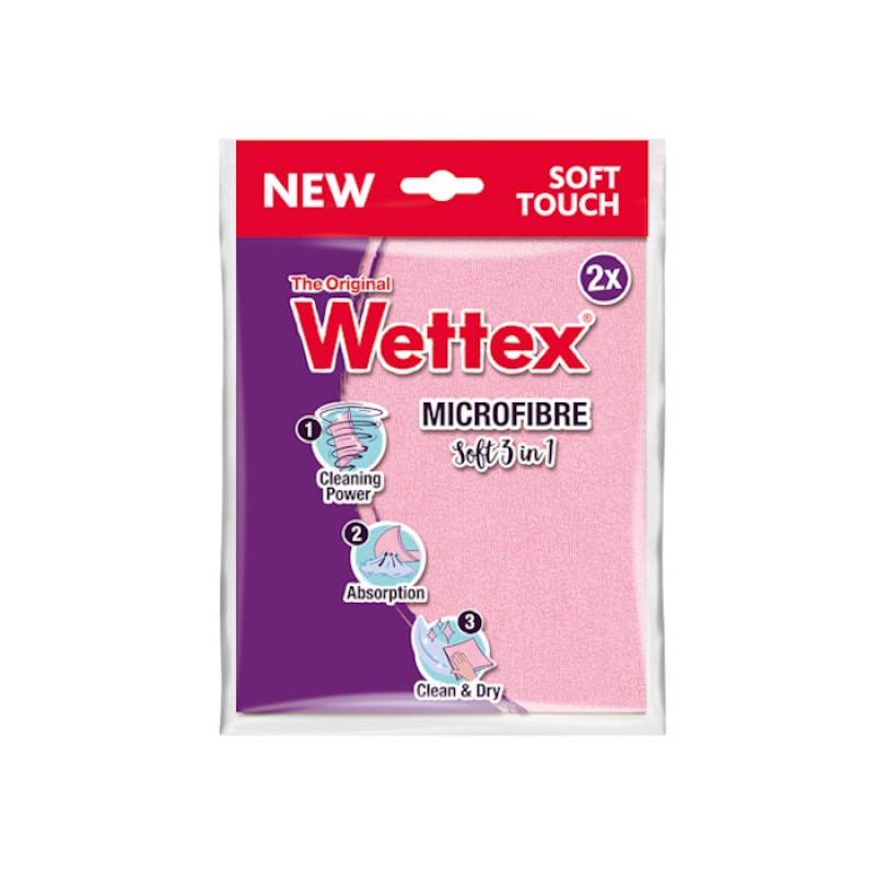 WETTEX MICROFIBRE SOFT 3 IN 1 2pcs