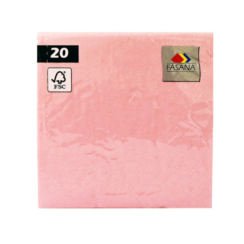 FASANA NAPKINS POWDER PINK 33x33cm 20pcs