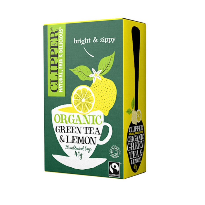 CLIPPER ORGANIC GREEN TEA & LEMON 20pcs 40gr bio