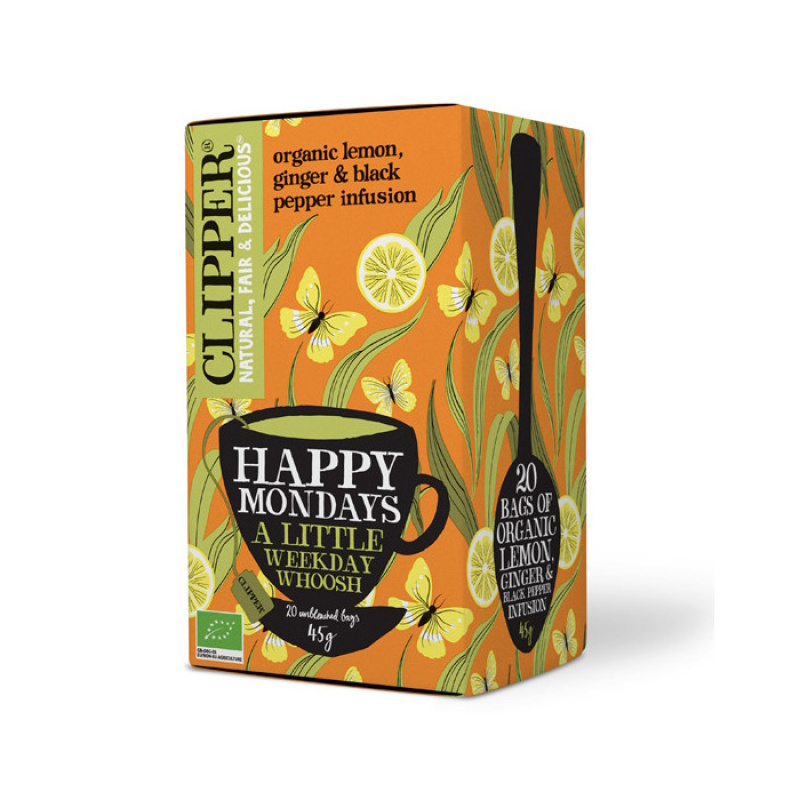 CLIPPER TEA HAPPY MONDAYS 20pcs 45gr bio