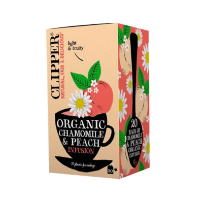 CLIPPER ORGANIC CHAMOMILE & PEACH INFUSION 20pcs 30gr bio