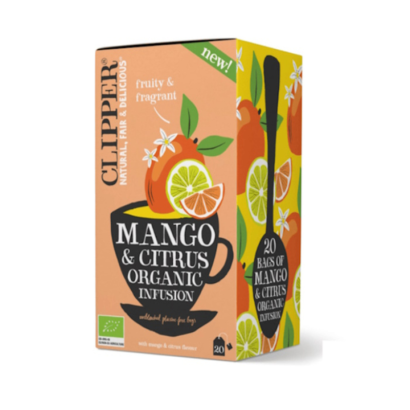 CLIPPER TEA MANGO & CITRUS ORGANIC INFUSION 20pcs 36gr bio