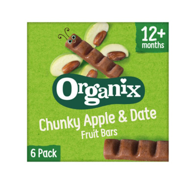 ORGANIX CHUNKY APPLE & DATE FRUIT BARS 6X17gr