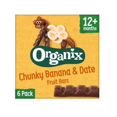 ORGANIX CHUNKY BANANA & DATE FRUIT BARS 6X17gr