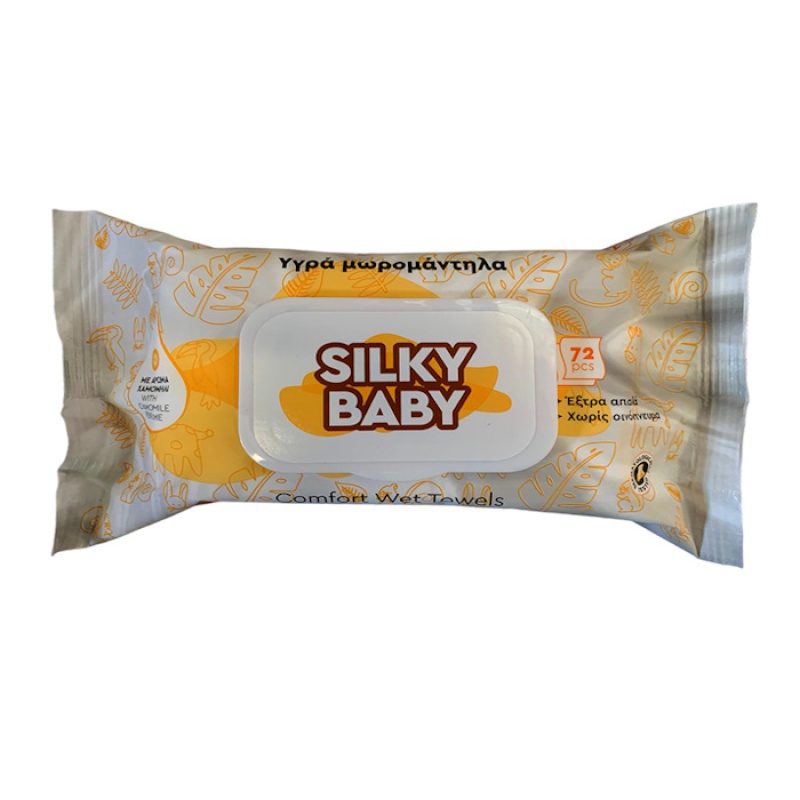 SILKY BABY CHAMOMILE WIPES 72pcs