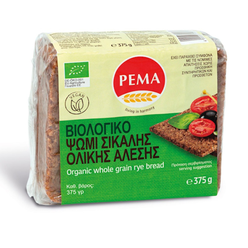 PEMA WHOLE GRAIN RYE BREAD 500gr bio