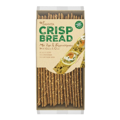 DANVITA CRISP BREAD with CHEESE & CHIVES 130gr