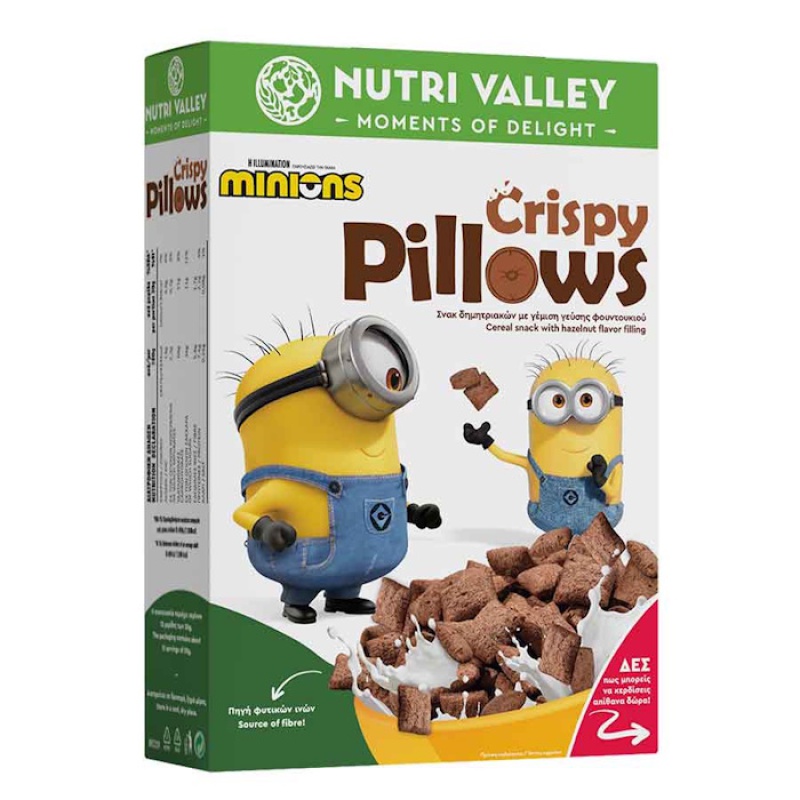 NUTRI VALLEY CRISPY PILLOWS with HUZELNUT 375gr