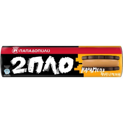 PAPADOPOULOU SANDWICH BISCUITS SALTED CARAMEL 230gr