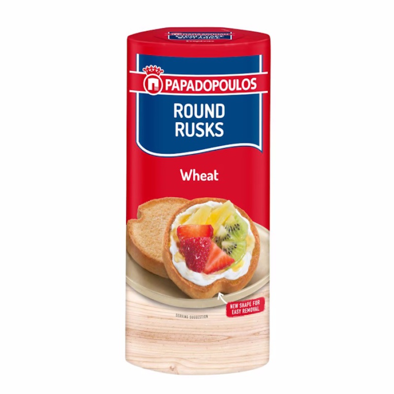 PAPADOPOULOU ROUND RUSKS WHEAT 125gr