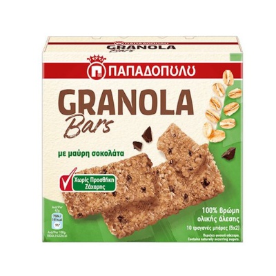 ΠΑΠΑΔΟΠΟΥΛΟΥ Granola Bars Μαύρη Σοκολάτα 210gr