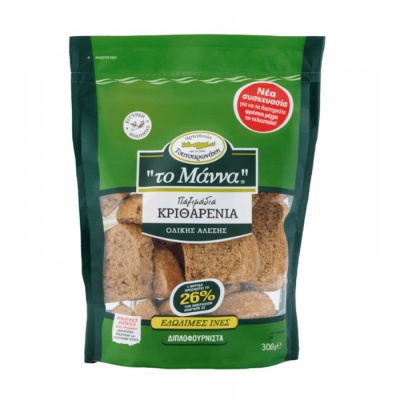 TO MANNA WHOLEGRAIN BARLEY RUSKS 300gr