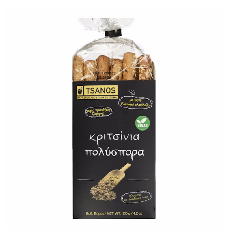 TSANOS MULTISEED BREADSTICKS 120gr