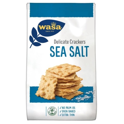 WASA DELICATE CRACKERS SEA SALT 180gr